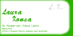 laura komsa business card